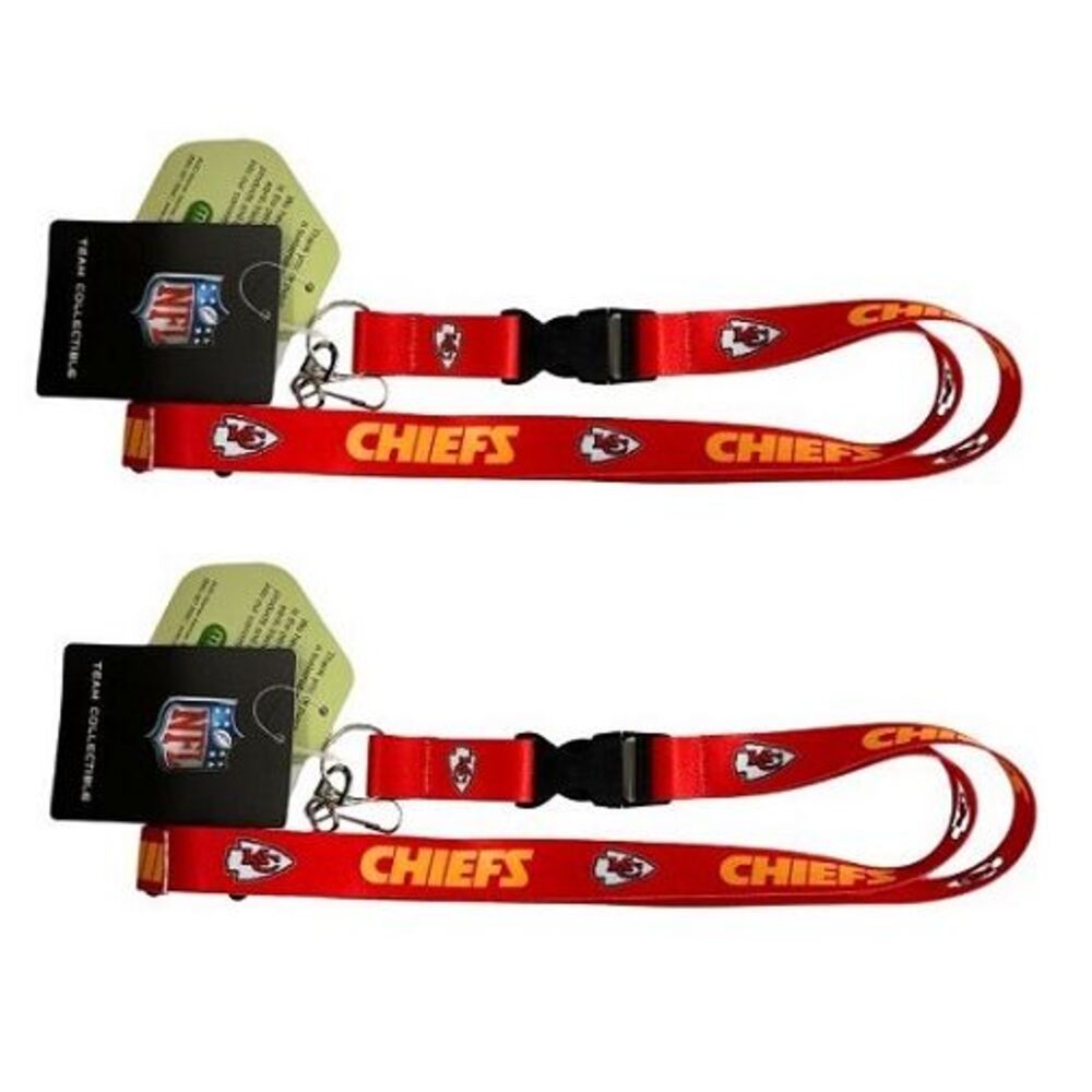Kansas City Chiefs NFL Mojo Earth Love Lanyard 2 Pack
